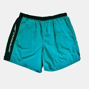 Speedo Teal Navy Swim Trunks